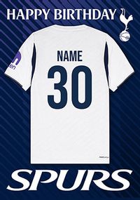 Tap to view Tottenham Spurs Football Shirt 30th Birthday Card