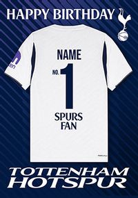 Tap to view Tottenham Spurs Football Shirt Birthday Card