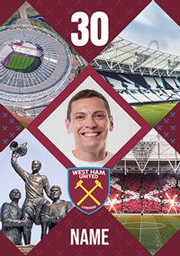 Tap to view West Ham Football Club 30th Birthday Card