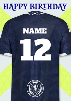 Photo of Scotland Football Shirt 12th Birthday Card