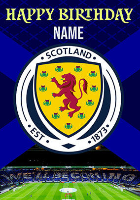 Scotland Football Crest Birthday Card