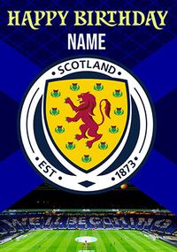 Tap to view Scotland Football Crest Birthday Card