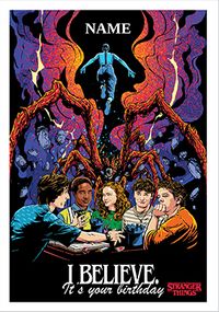 Tap to view Stranger Things I Believe Poster Birthday Card