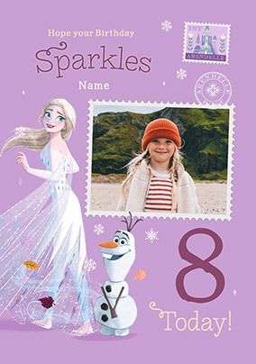 Photo of Frozen 8 Today Birthday Photo Card