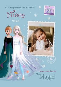 Tap to view Frozen Magical Niece Birthday Photo Card