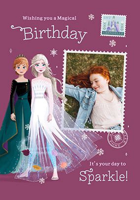 Photo of Frozen Birthday Sparkle Photo Card