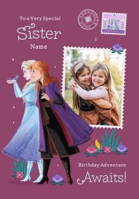 Tap to view Frozen Magical Sister Birthday Photo Card