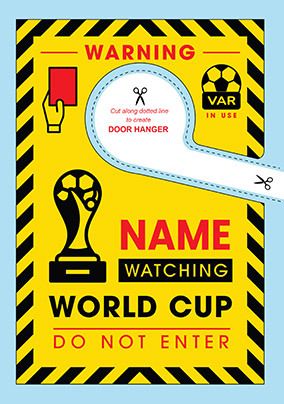 Photo of World Cup Door Hanger Birthday Card