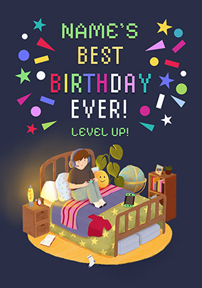 Cosy Gaming Birthday Card