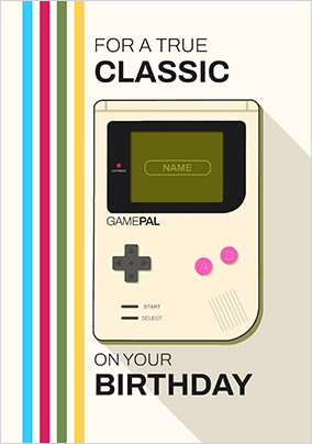 For A True Classic Retro Gaming Birthday Card