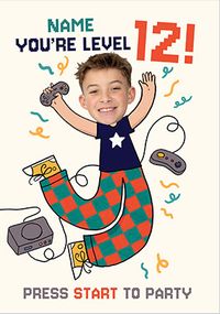 Tap to view Editable Age Gaming Photo Upload Birthday Card For Him