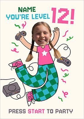 Photo of Editable Age Gaming Photo Upload Birthday Card For Her
