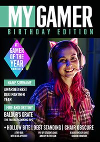 Tap to view No.1 Gamer Of The Year Magazine Spoof Birthday Card