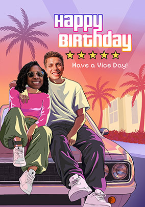 Have A Vice Birthday Face Cutout Card