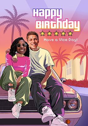 Photo of Have A Vice Birthday Face Cutout Card