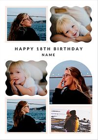 Tap to view 18th Birthday Happy Momento 6 Photo Card