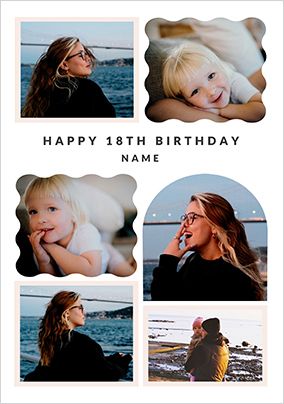 Photo of 18th Birthday Happy Momento 6 Photo Card