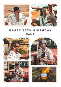 Tap to view 50th Birthday Happy Momento 6 Photo Card