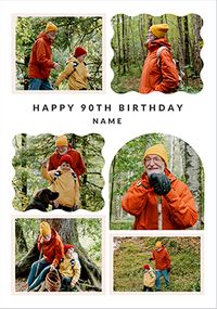 Tap to view 90th Birthday Happy Momento 6 Photo Card