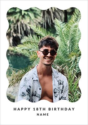 Photo of Happy Momento 18th Birthday Photo Upload Card