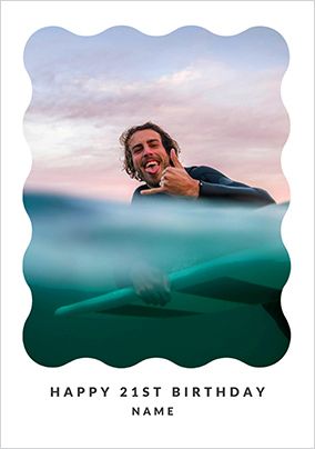 Photo of Happy Momento 21st Birthday Photo Upload Card