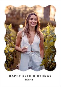 Tap to view Happy Momento 30th Birthday Photo Card