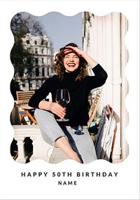 Tap to view Happy Momento 50th Birthday Photo Card