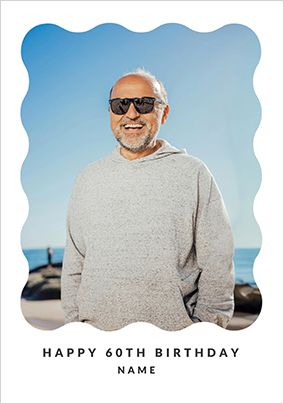 Photo of Happy Momento 60th Birthday Photo Upload Card