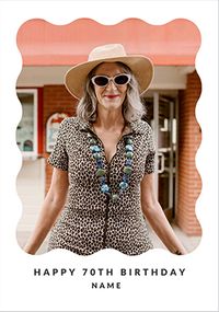 Tap to view Happy Momento 70th Birthday Photo Card