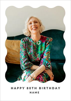Photo of Happy Momento 80th Birthday Photo Card