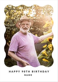 Tap to view Happy Momento 90th Birthday Photo Upload Card