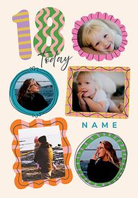 Tap to view 18th Birthday Pink Frames 5 Photo Upload Card