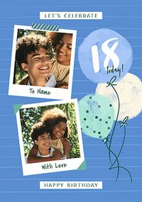 Tap to view 18th Birthday Blue Polaroid Photo Upload