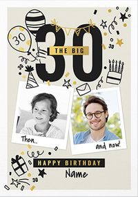Tap to view The Big 30th Birthday Polaroid Photo Upload Card