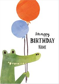 Tap to view Snappy Birthday Personalised Crocodile Card