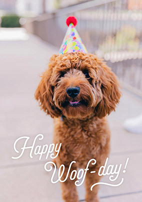 Happy Woofday Portrait Birthday Card