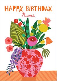 Tap to view Kate Merritt Floral Vase Birthday Card