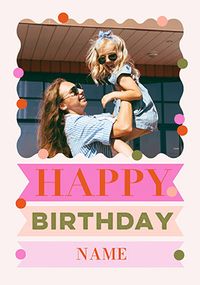 Tap to view Letterpress Personalised Photo Upload Birthday Card