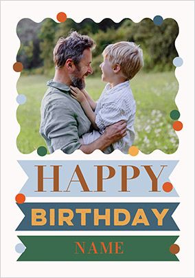 Photo of Wiggle Banner Birthday Photo Card