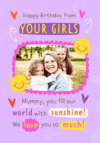 Tap to view To Mummy From Your Girls Birthday Photo Card