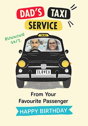 Photo of Dad's Taxi Service Birthday Card