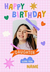 Tap to view Daughter Scrapbook Photo Upload Birthday Card