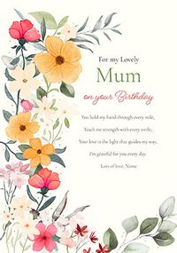 Tap to view Painterly For My Lovely Mum Birthday Card