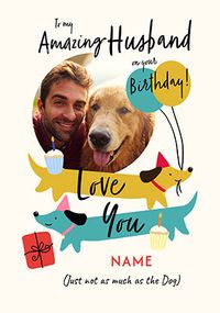 Tap to view Amazing Husband Sausage Dogs Birthday Card