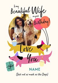 Tap to view Beautiful Wife Sausage Dogs Birthday Card