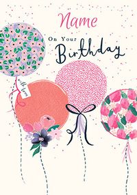 Tap to view Elegant Birthday Balloons Personalised Card