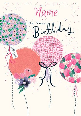 Photo of Elegant Birthday Balloons Personalised Card