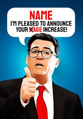 Photo of Andy Burnham Age Increase Birthday Card