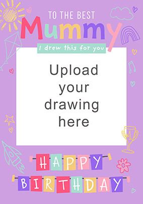 Photo of Upload Your Own Drawing Birthday Photo Card