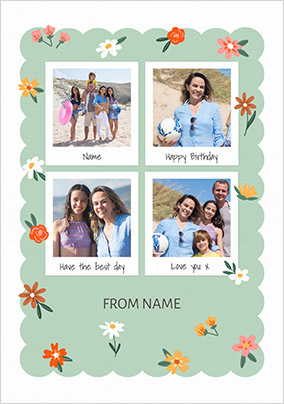 Polaroid Best Day 4 Photo Birthday Card